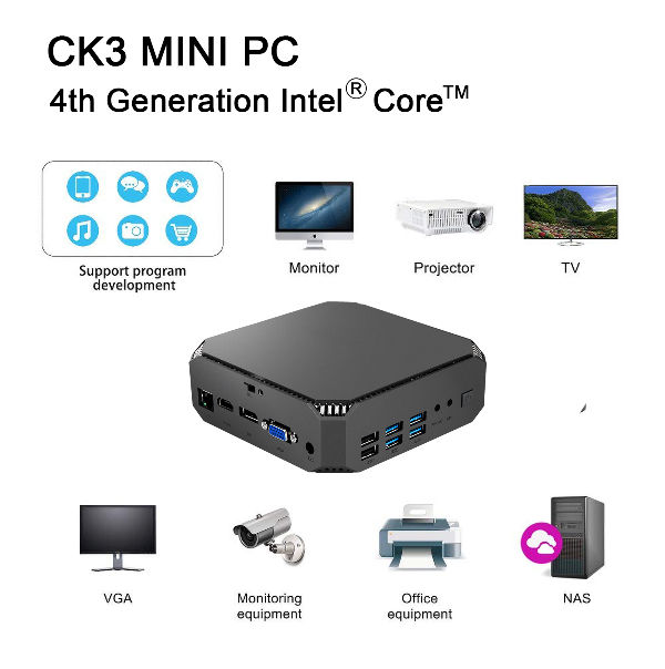 China I7 Mini pc Mini box support 4K Linux Gaming Mini PC i7 4500u ...