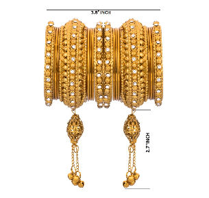 2 pc Efulgenz Boho Vintage Antique Ethnic Gypsy Tribal Indian Oxidized Gold Plated Twisted Bracelet Bangles Set Jewelry
