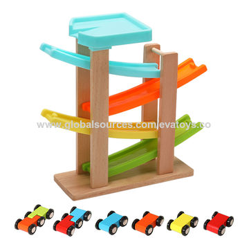 Compre Rampa De Coches De Madera En Para Niños Con Xilófono De