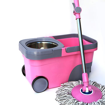 Wholesale Heavy Duty Cheap 360 spin Magic Mop rotation Stainless Steel  Rotation Mop Microfiber Bucket Set Manufacturer and Supplier