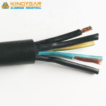 alambre flexible de 3core 2.5m m con el PVC aislado y el cable multifilar  del conductor de cobre de la chaqueta