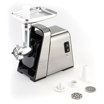 600-Watt Power Heavy Duty Electric Meat Grinder Food Grinder with Sausage Kubbe and Kit 3-Grinder Plates