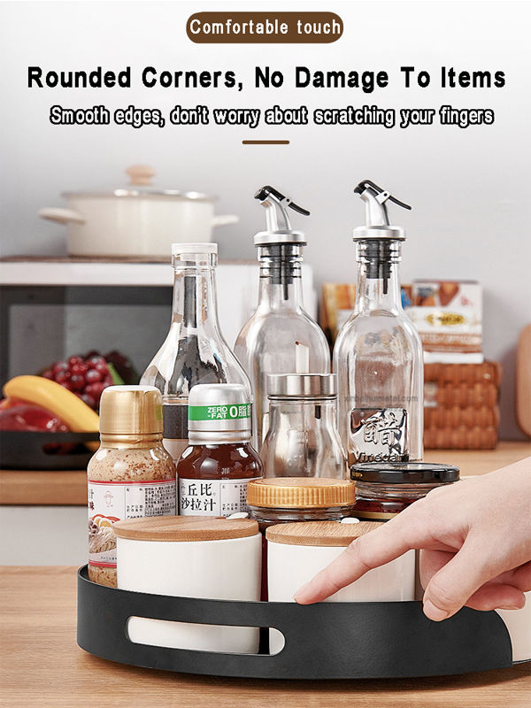 Kitchen Storage Holder W/ 18 Jars 360° Rotating Jars Spice Rack