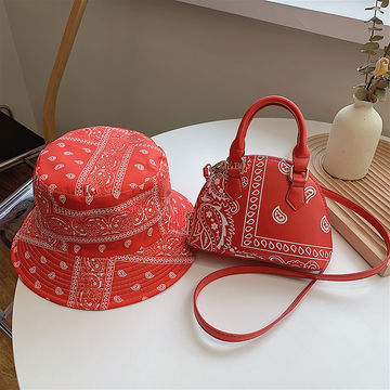 2021 top Bandana Purse and Bucket Hat set