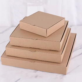 10, 9 Inches Ecomojiware 9Inches Pizza Boxes Kraft Pizza Paperboard Take Out Containers Packing Boxes 10 Pieces