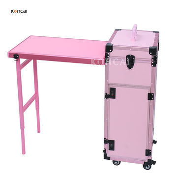 Buy Wholesale China Koncai Beauty Pink Trolley Rolling Nail Train Case Nail  Polish Organizer Box With Drawers & Nail Makeup Trolley Case at USD 44.7