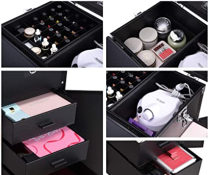 Buy Wholesale China Customized New Pink Nail Polish Organizer Case Nail  Salon Station Trolley Manicure Table With Patent & Nail Polish Organizer  Case at USD 134