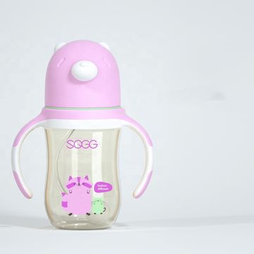 A Pink 0-3 Year Old Baby Standard Caliber Pp Milk Bottle With Handle  Anti-colic Bottle And Anti-suffocation Bottle