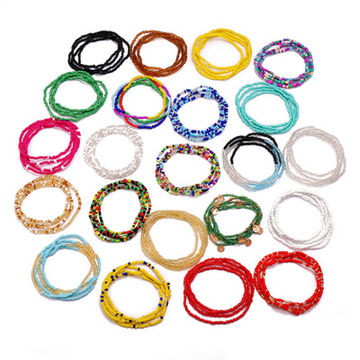 Collar Bohemio de Múltiples Capas con Cuentas Africanas de Cintura de Colores - Bisutería Étnica al Por Mayor