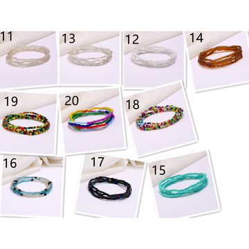 Collar Bohemio de Múltiples Capas con Cuentas Africanas de Cintura de Colores - Bisutería Étnica al Por Mayor
