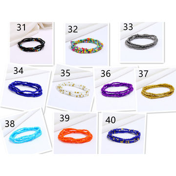 Collar Bohemio de Múltiples Capas con Cuentas Africanas de Cintura de Colores - Bisutería Étnica al Por Mayor