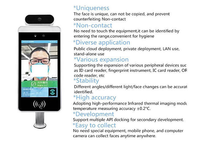 China Access control with attendance thermal camera face recognition ...