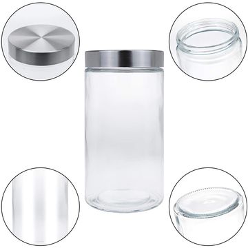 Buy Wholesale China Glass Candy Jars With Airtight Glass Lid 64oz 32oz  Large Capacity Glass Mason Jars Glass Cookie Jars & Glass Jars at USD 1.36