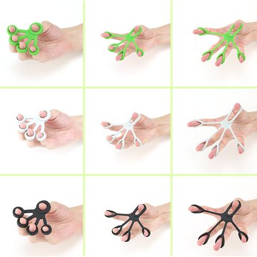 Verstellbarer Silikon-Finger Trainer Fingerstärker Übung Rehabilitation