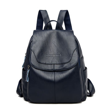 Shop METROCITY Casual Style Street Style Leather Backpacks by