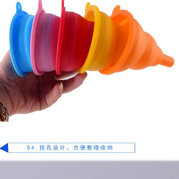 Entonnoir Pliant en Silicone Réglable pour la Maison OEM - Vente Chaude