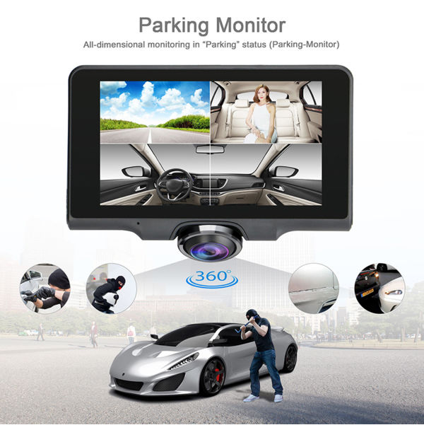 24H Parking Monitor Black Box Car Camera Driving Recorder 360