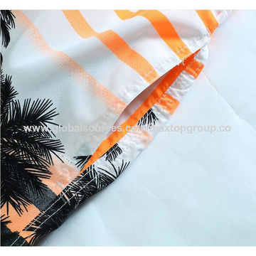 Pantalones Cortos de Baño RPET Reciclado, Impresión Digital, Ojal y Cordón, Bolsillo Trasero con Cierre de Velcro - Fabricante Ecológico