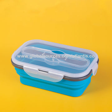 Buy Wholesale China Take Away Silicone Lunch Box Food Packaging Picnic Silicone  Collapsible Food Storage Portable Snack & Silicone Lunch Box at USD 3