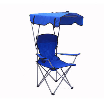 China Outdoor portable foldable beach chair fishing chair with canopy ...