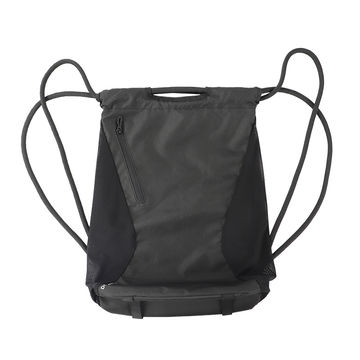 Promotional Custom Large Black Nylon Mesh Drawstring Travel