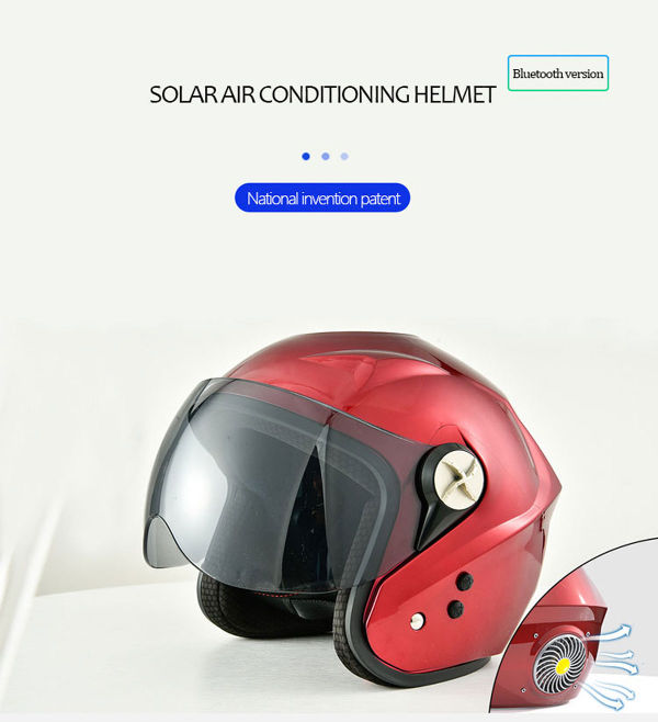 China Smart Air conditioning solar charging helmet Four Seasons