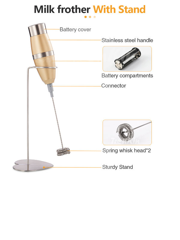 Home appliance Handheld Blender Coffee Tea Mixer Battery Powered