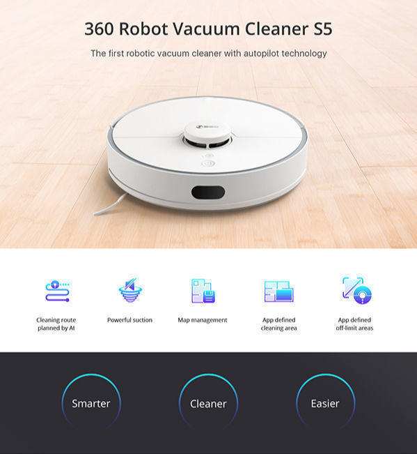 S5 Robot Vacuum Cleaner LDS lidar + SLAM algorithm ,Identifies carpets ...