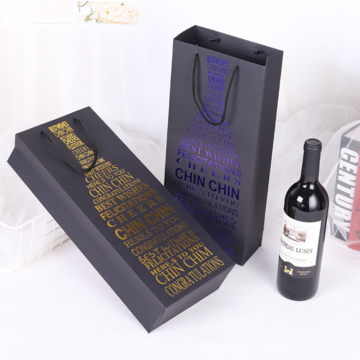 Bolsas de papel de botella de vino Bolsas Kraft para el vino Cheers bolsa  de regalo