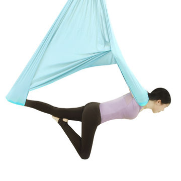 6 handle Anti-Gravity yoga hammock fabric Yoga Flying Swing Traction Device  Yoga hammock set Equipment for Pilates body shaping