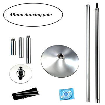 RAYLON 45mm Spinning & Static Dance Pole – Adjustable 7.4ft To 9.6ft, Portable For Home & Fitness