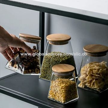 800ml Borosilicate Glass Kitchen Use Food Storage Jar with Sealed Food  Grade Bamboo Lid - China Food Conrainer and Spaghetti Storage Jar price