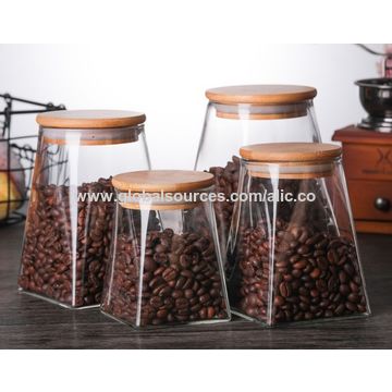 Buy Wholesale China Glass Food Storage Jars With Airtight Seal Bamboo Lids  Modern Design Kitchen Canister For Serving & Glass Storage Jar at USD 0.1