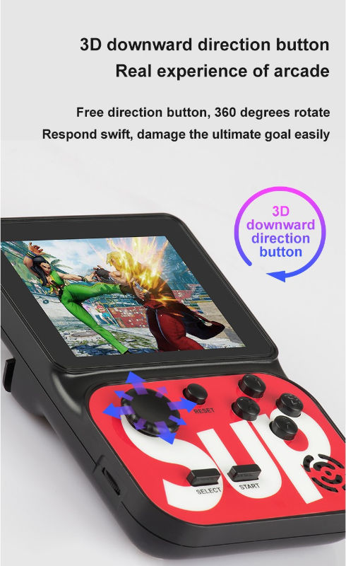 M3 Game Box Power Gaming Console Handheld Fighting Arcade With TF Upgrade  Bulit-900-in Retro Games Pocket Joystick Consoles Portable