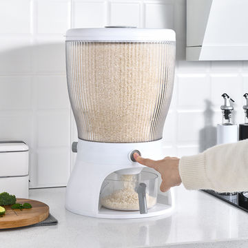 Kitchen Airtight Rice Dispenser Food Grain Storage Bucket Rice Storage  Container