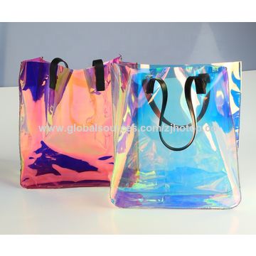 Clear Color PVC Beach bag with zipper closing Transparent Tote bag  Available for custom Promotional bags - AliExpress