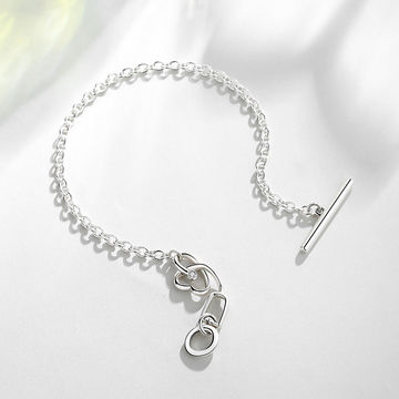 Wholesale 925 Sterling Silver Bracelet Hook Five Heart High