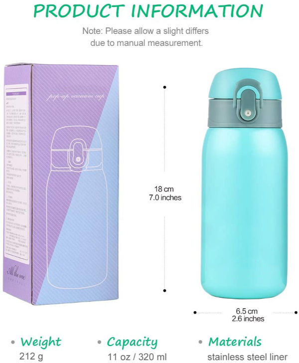 Stainless Steel Sublimation Thermos Bottle 320 ml / 11oz - Pink