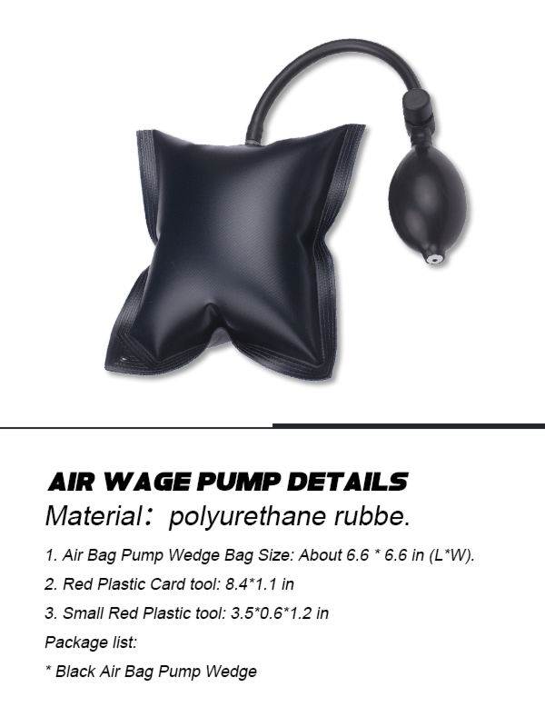 Car Air Pump Wedge Inflatable PVC Bag Door Window Alignment Tools Accessories