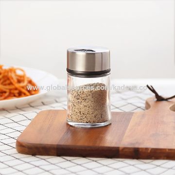 Wholesale Kitchen Salt and Pepper Shaker 90ml Glass Spice Bottle with  Bamboo Wood Lid - China Spice Bottle and Salt and Pepper Shaker price