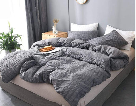 Soft Down Alternative Bedding Comforter, Dark Grey Twin Bedding