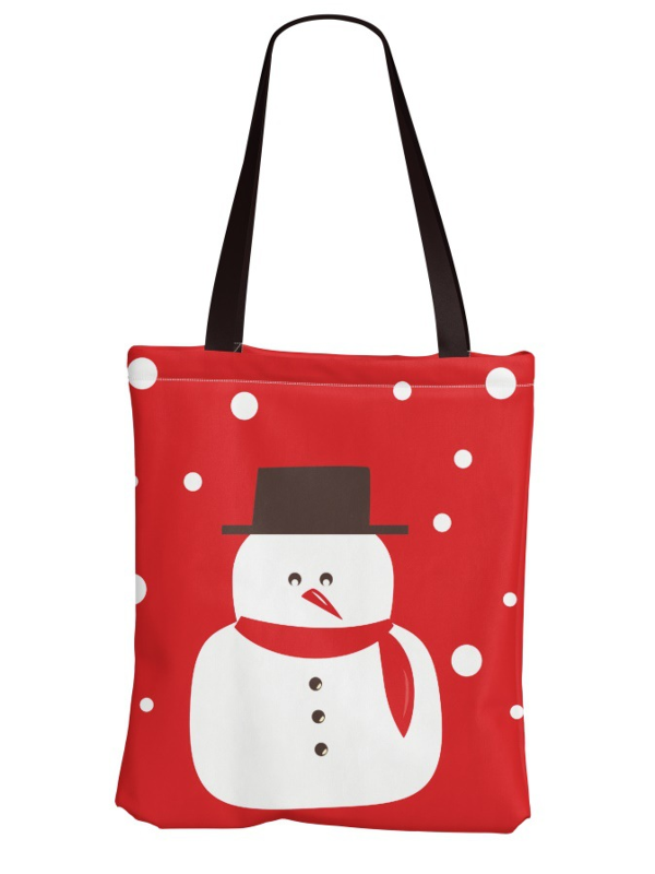 Ladies Snowman Large Tote Bags,canvas Bags,shoulder Handbags 