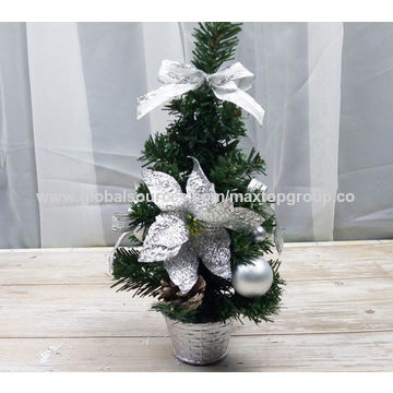 DIY Mini Christmas Tree Making Accessories Immortal Flower Xmas Tabletop  Decor