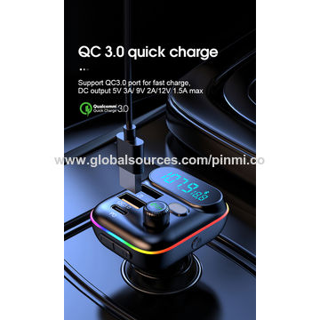 Buy Wholesale China Agetunr T70 9 Colors Light Usb Qc3.0&type C 2 In 1  Handsfree Call Mic Mp3 Player Car Fm Transmitter & Car Mp3 Player at USD  7.1