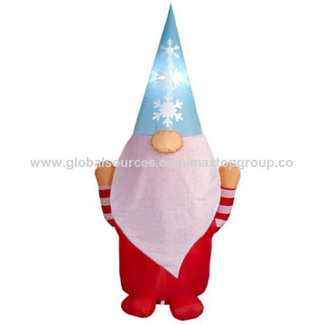 Bonhomme de Neige Gonflable de Noël avec Lumières LED et Branche à la Main pour Décoration de Jardin Intérieur/Extérieur