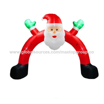 Bonhomme de Neige Gonflable de Noël avec Lumières LED et Branche à la Main pour Décoration de Jardin Intérieur/Extérieur
