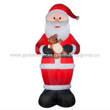 Bonhomme de Neige Gonflable de Noël avec Lumières LED et Branche à la Main pour Décoration de Jardin Intérieur/Extérieur