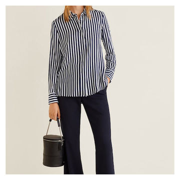 Compre Blusas A Rayas Blancas Y Negras De Manga Larga Para Mujer