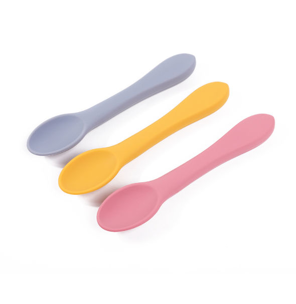 Buy Wholesale China Silicone Baby Spoon And Fork Bpa Free Kids Food  Supplement Feeding Soft Spoon With Wooden Handle & Silicone Baby Spoon And  Fork at USD 1.27