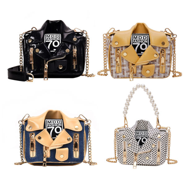 Buy Wholesale China New Fashion Small Jean Purse Chain Bag Square Jacket Handbag  Girls Pu Leather Shoulder Mini Bags & Handbag Girls at USD 8.99